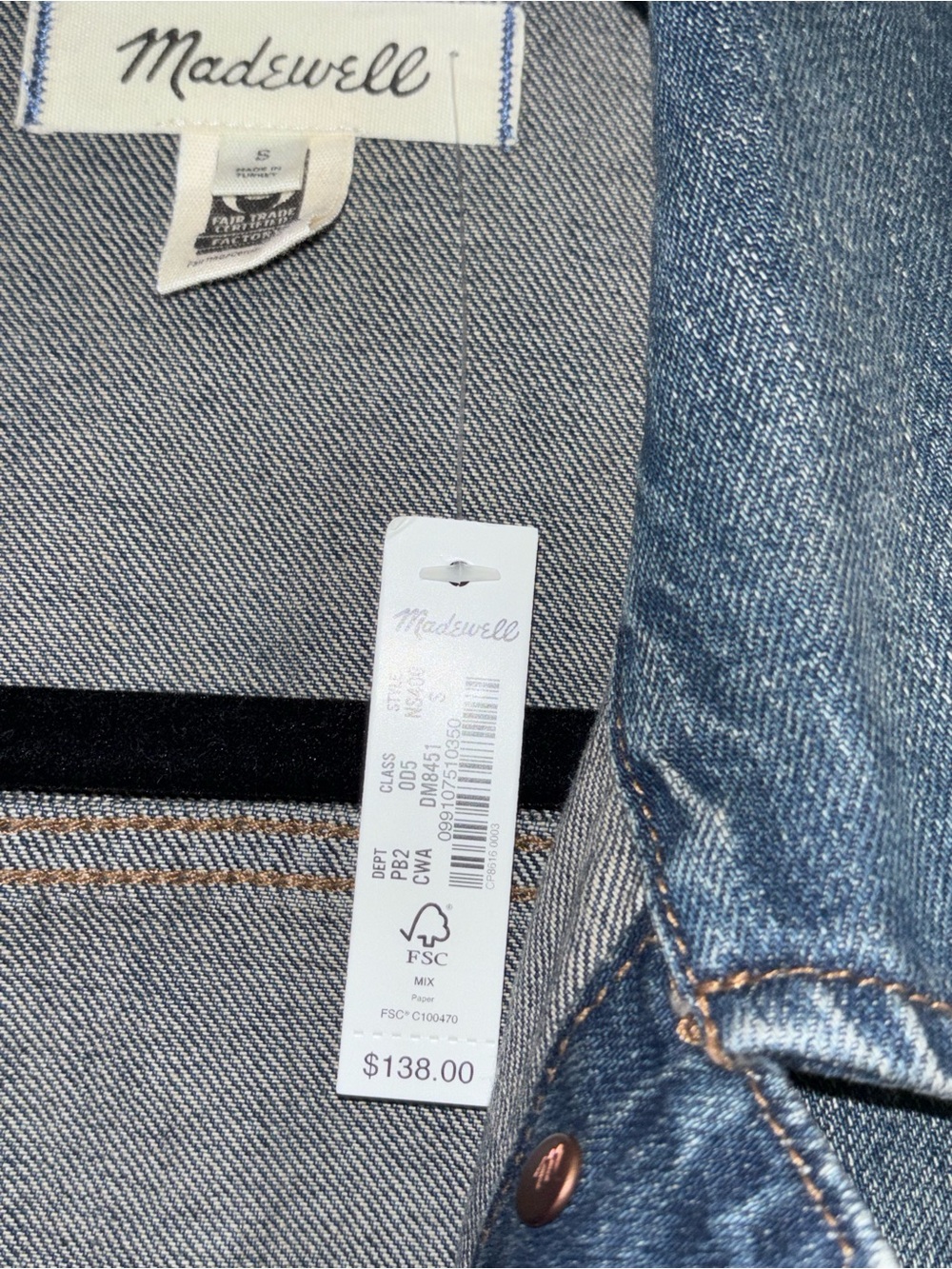 Madewell Denim Jacket - Picture 2 of 3
